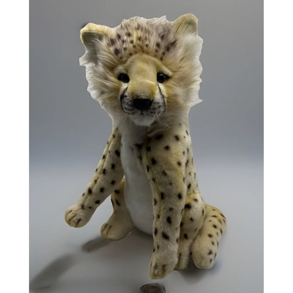 VTG Realistic Hansa Cheetah Cub Sitting‎ Stuffed Animal Toy Plush Art  With Tag